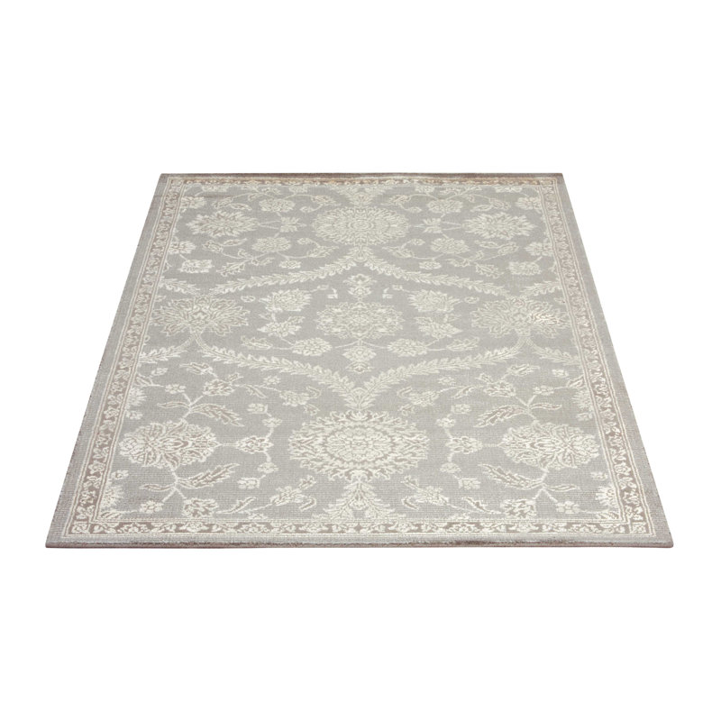 Tapis brun clair / gris Carlie Carlie, Rectangle 3 pi 5 po x 5 pi 5 po