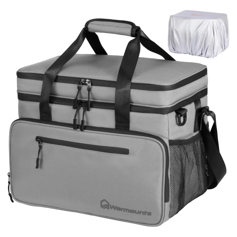 Sac isotherme souple, étanche, 48 canettes pliable avec housse isolante et sac étanche, Noir