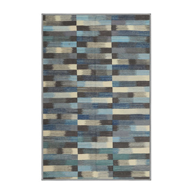 Tapis noir/gris/beige contemporain