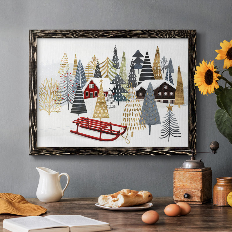 Collection de chalet de Noël A, Noir, H 14 po x l 20 po x P 1,5 po