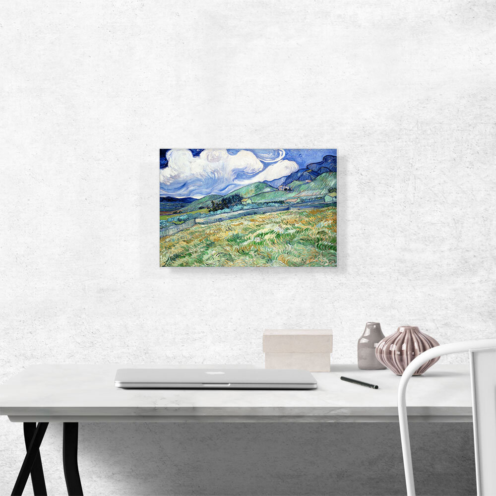 ARTCANVAS Wheat Field Behind Saint-Paul 1889 On Canvas by Vincent Van ...