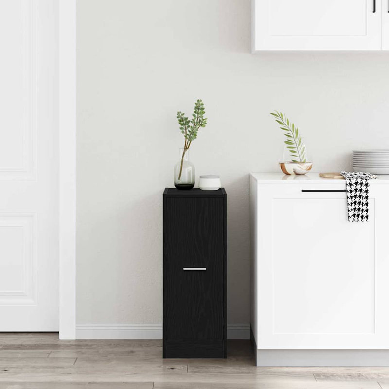 Apothecary Cabinet Black Oak Engineered Wood, 77.5cm H x 41cm W x 30cm D