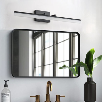 1-lamp mute black LED dimmable wall light
