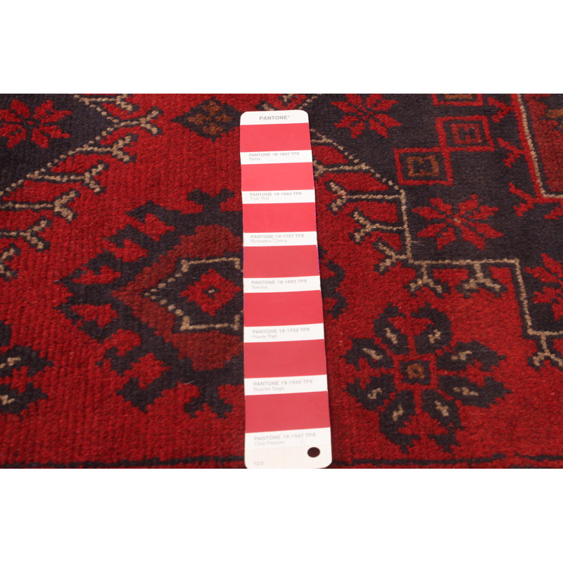 Monseratt One-of-a-Kind 4'1" X 6'5" New Age Wool Area Rug in Red