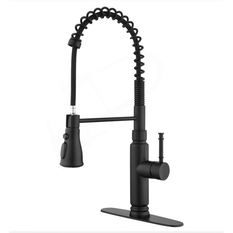 Robinet de cuisine tactile avec douchette extractible, Noir mat, Tactile