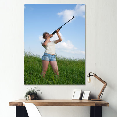 Chasse au lever du soleil II sur toile