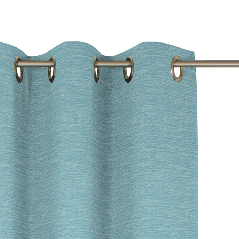 Gracierose Synthetic Eyelet Single Curtain Panel, opaque, Light blue, 225cm Width x 270cm Drop