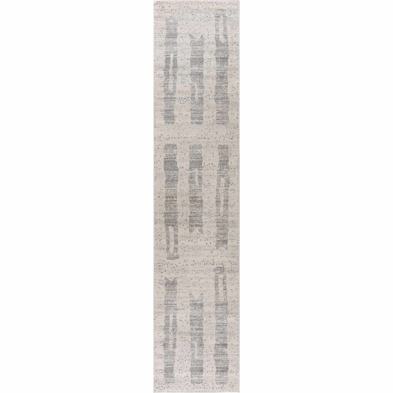 Tapis gris Elyjah, Tapis de couloir 2 pi 7 po x 12 pi