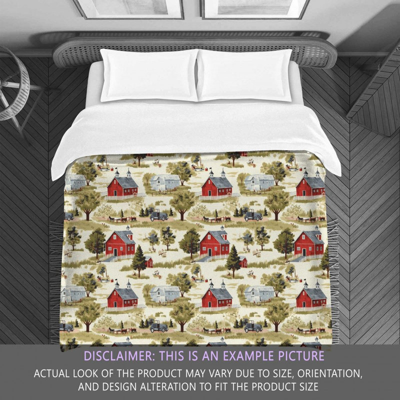 Farmhouse Styles Green Comforter, Twin Comforter