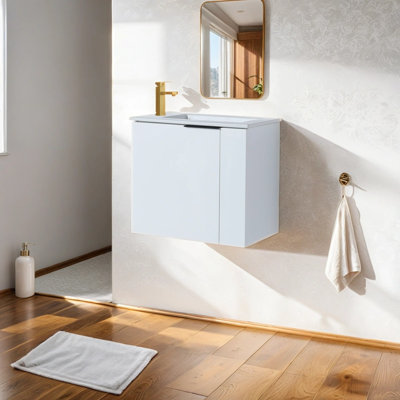 Meuble-lavabo simple 22,28 po avec plateau Kadeeja
