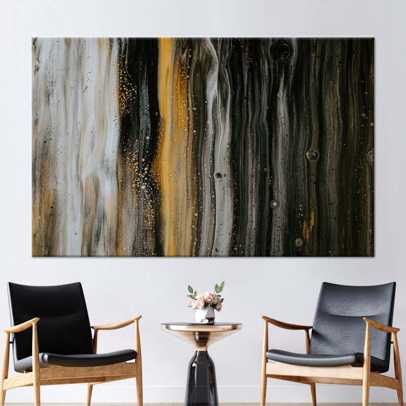 Abstract Canvas Art - Modern Shimmery Wall Decor with Oil Painting Print, 20 cm H x 30 cm W, Wrapped Canvas, Do Not Apply