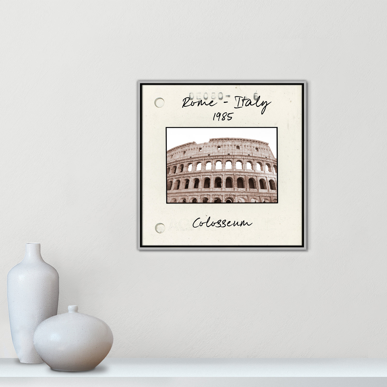 Ritona "Rome, Italy - Colosseum" Print, Silver Floater Framed Canvas, 25.5" H x 25.5" W x 2" D