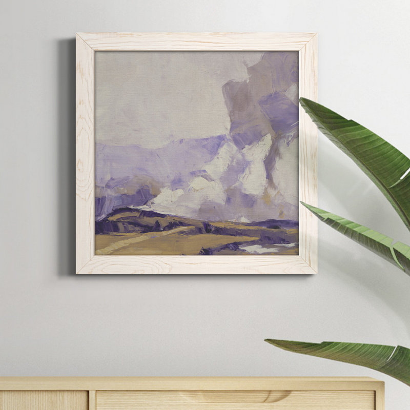 Anneth " Violet Sky ", 20" H x 20" W x 1.5" D, White Framed