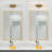Vanity Light Fixture With Clear Glass Shades, 2-Light Bathroom Sconce Wall Lamp For Mirror, E26 Base Compatible-562219680