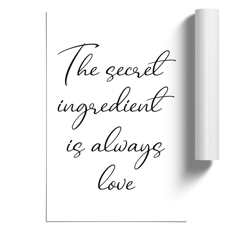 The Secret Ingredient - Frameless Print, 30cm H x 21cm W x 0.1cm D