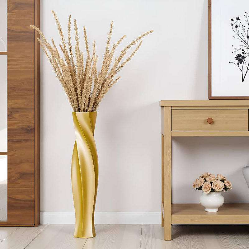 Grand vase de plancher 23,6 po, Doré
