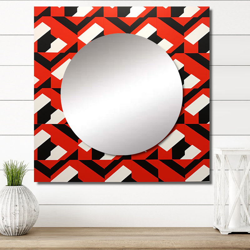Daveta - Midcentury Large Square Mirror For Wall Art Decor, 23" x 23"