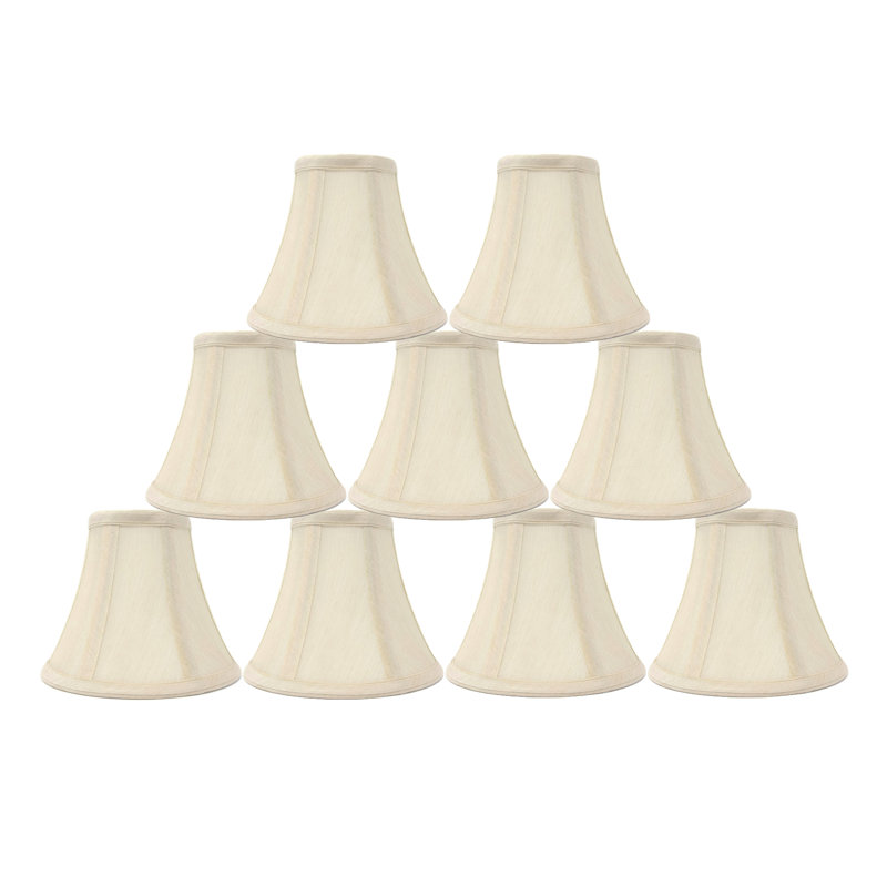 Abat-jour cloche en soie / shantung 5 po (à pince), Crème