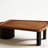47'' Modern Wood Coffee Table, Walnut Wood Finish Center Table for Living Room