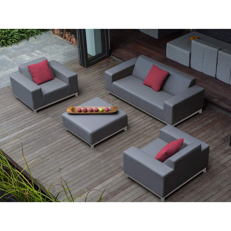 Muge Upholstered Outdoor Ottoman