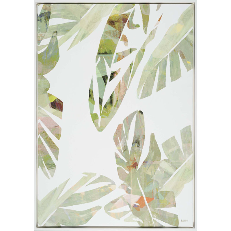 Island Sun II Print, 51" H x 36" W x 2" D, White, Grayish Green