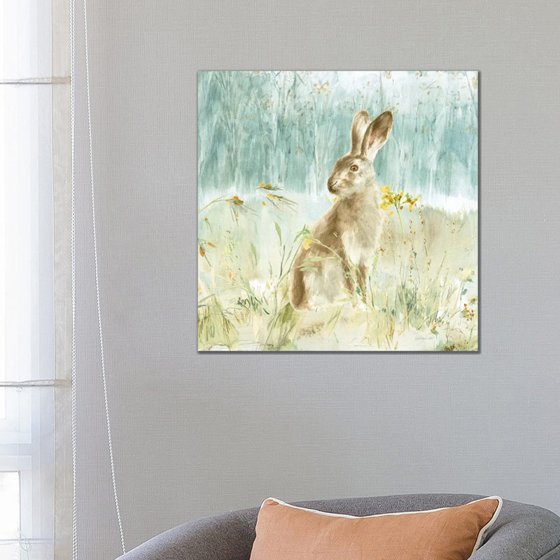 "Meadows Edge VII" par Danhui nai, reproduction d’art, H 26 po x l 26 po x P 1,5 po, Toile tendue, Pas de tapis