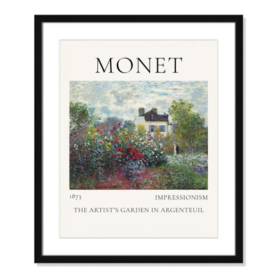 Artists Garden in Argenteuil Print by Claude Monet