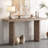 Eryndor Modern Veneer Console Table with Sculpted Side Detailing and Spacious Top Surface-125282797