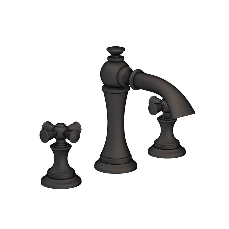 Sutton Widespread Bathroom Faucet with Drain Assembly, Flat Black