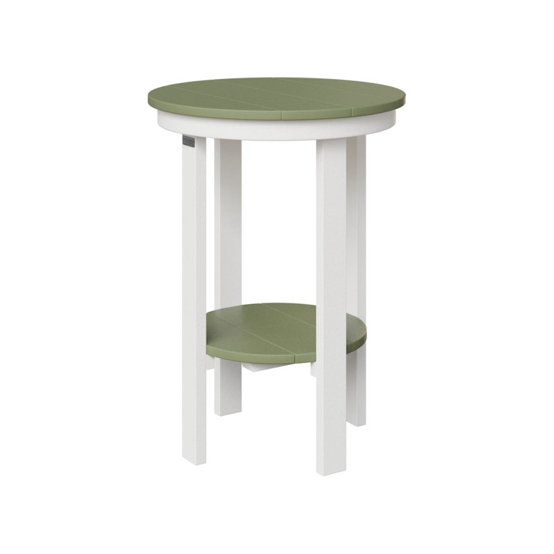 Berlin Gardens Round Table, 29" H x 21.5" W x 21.5" D, Sage/White