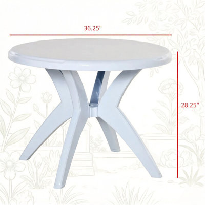 Table ronde d'extérieur, table basse, table de salle à manger de patio (table seulement)