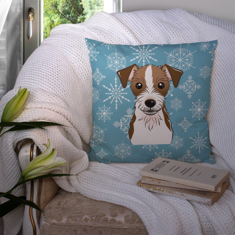  Coussin Snowflake Jack Russell Terrier