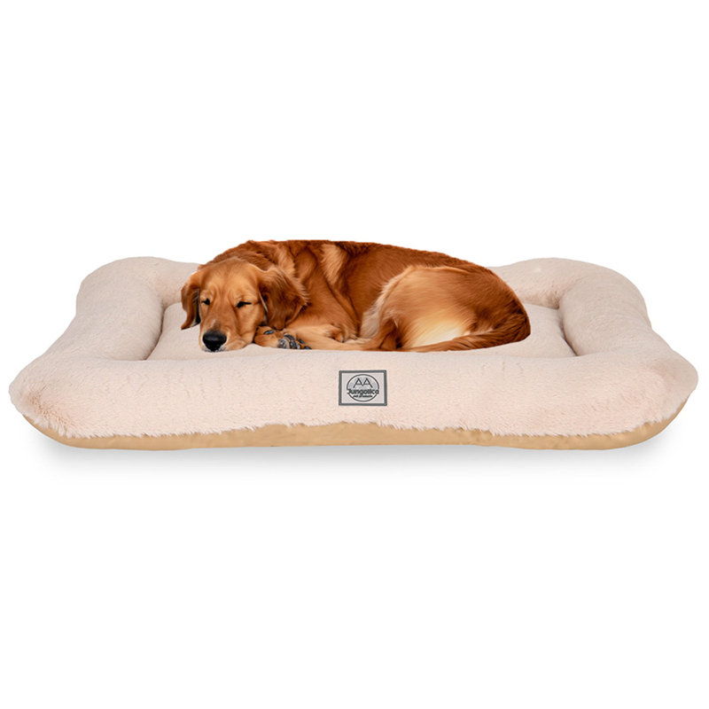 Jungolica Orthopedic Pet Bed, 75cm H x 55cm W x 7cm D, Beige