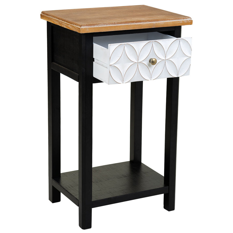 Sparnall 48cm W Manufactured Wood Bedside Table