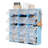 Blue 8-Tier Modular Shoe Storage Cabinet With Transparent Dustproof Doors, Space Saving Freestanding Sturdy Shoe Organizer Rack For Entryway Hallway Closet Bedroom