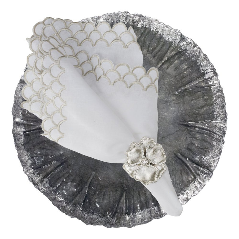 Shell Placemat, Gray/Silver