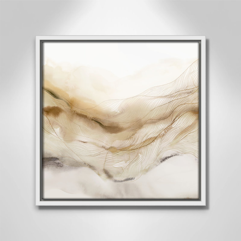 «Line Haze I» par Isabelle Z, Blanc, H 13,5 po x l 13,5 po