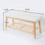Banc à chaussures rembourré 35,6 po avec tablette de rangement pour le vestibule et coussin blanc-499489630-481239190