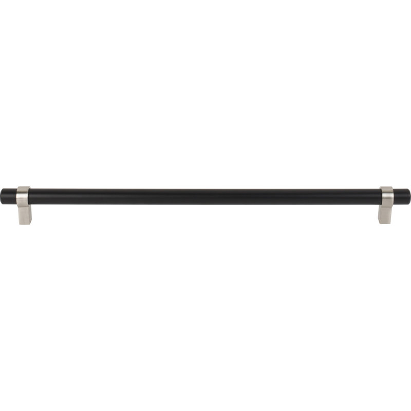 Key Grande Bar / Handle Pull, Matte Black/Stain Nickel