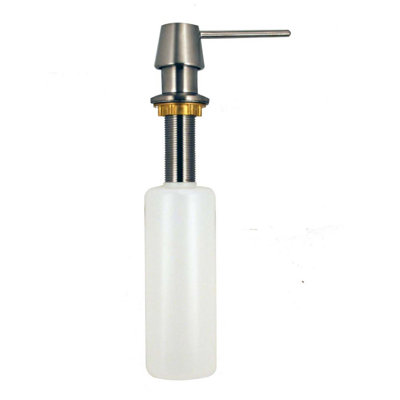 Heavy Duty Kitchen Sink Deck Mount Liquid Soap Dispenser with Refillable 12 oz Bottle