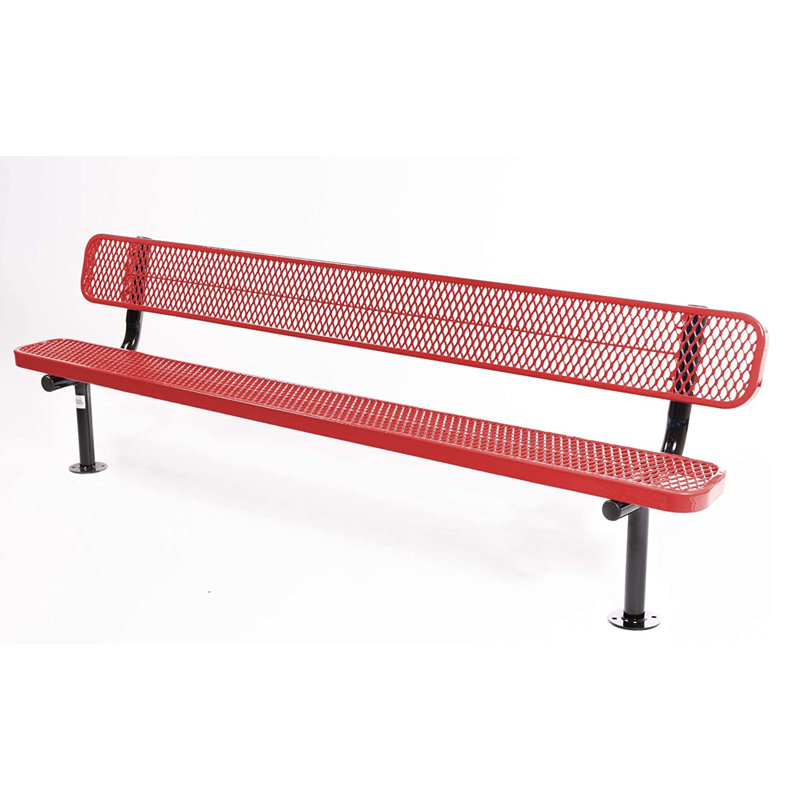 Banc de parc en plastique Myran, Rouge