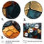 Carreaux de mosaïque cubiques dorés et bleus V - ensemble de décorations murales abstraites multiples en marbre