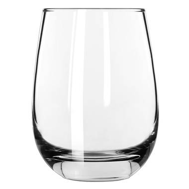 Martha Stewart 4 Piece Stemless Wine Glass Set 19 Oz Clear