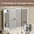 Tri-Fold Wall Mirror with Backlit, Front-lighted, Removable 10x Magnifying Mirror, Dimmer, Defogger-111660106