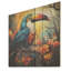 Toucans tropicaux bleus et jaunes IV - animal toucan sur bois-1968096814