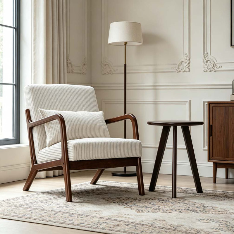 Ensemble de chaise d'appoint et table basse Modern, Beige