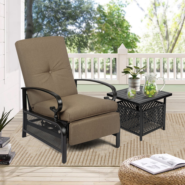 Pylesville Recliner Patio Chair with Cushions