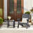 Outdoor Side Table for Patio, 16" HDPE Waterproof Square Storage All-Weather Table
