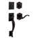 Prestige Pistoria Handleset with Deadbolt and Madrina Door Lever and Rosette