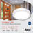 6in JSBC Edged Trim Switchable White Surface Mount Downlight Matte White